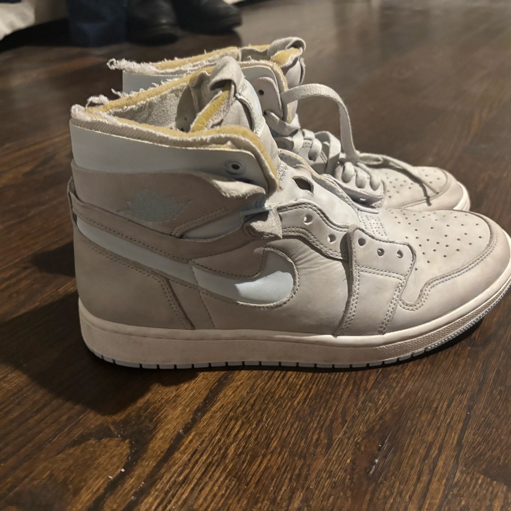 Jordan High-Top Sneakers in Gray and White